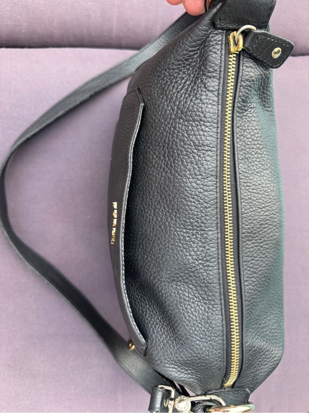 GUC.  Furla Black Pebbled Leather Shoulder Crossbody Bag Made in Italy GUC - Picture 5 of 16
